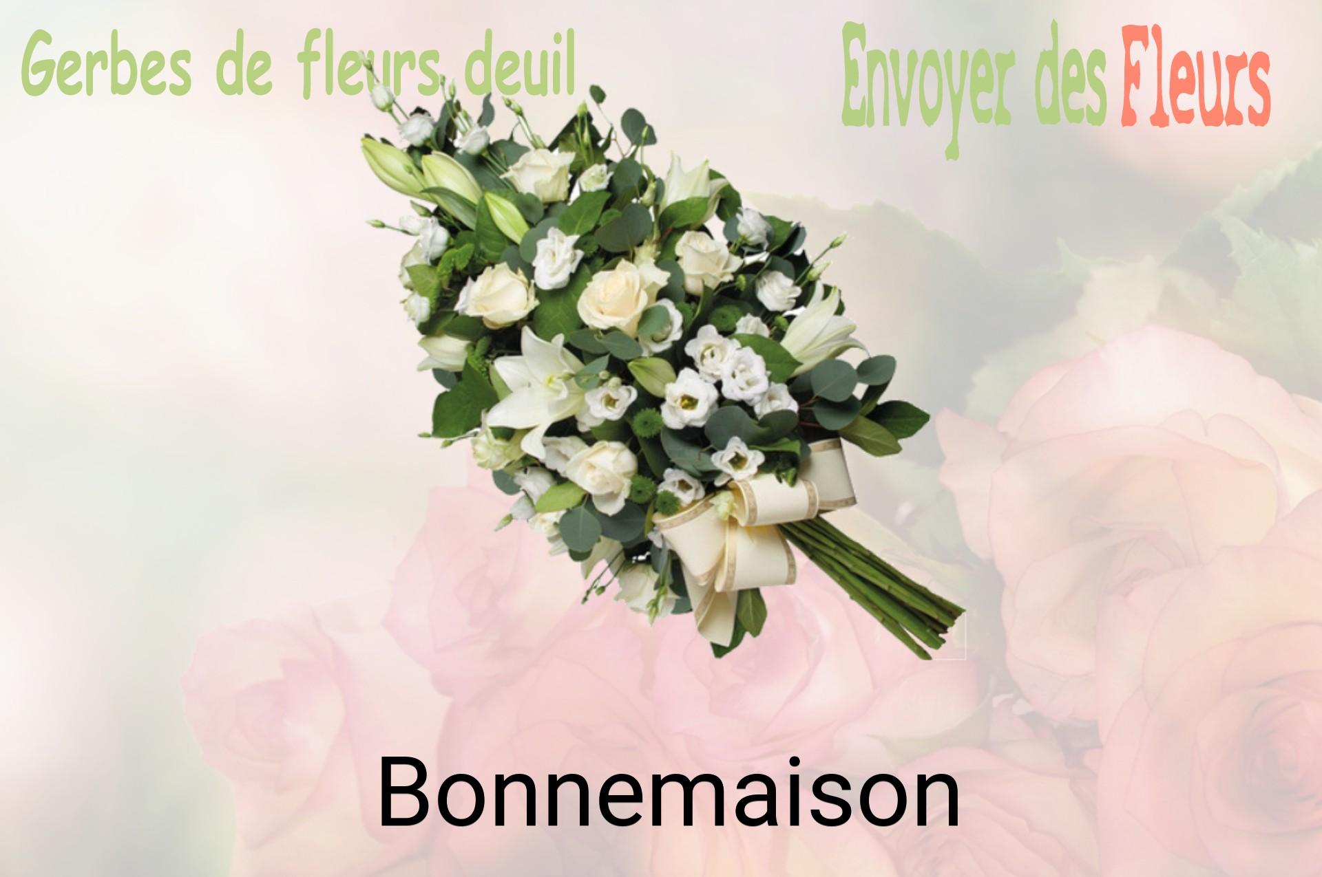 Gerbe de fleurs de deuil livrée à Bonnemaison